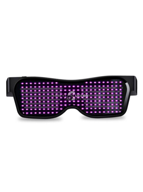 LED kijelzős Party szemüveg (pink)