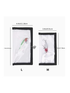 Átlátszó PVC horgászcsali tároló 5 db