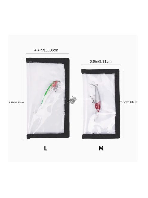 Átlátszó PVC horgászcsali tároló 5 db