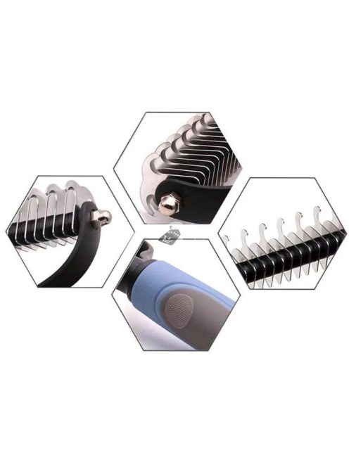 Kétoldalú állatszőr eltávolító kefe