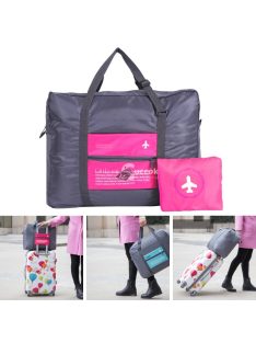 (4 színben) Kézipoggyász méretű, összehajtható táska - Rószaszín