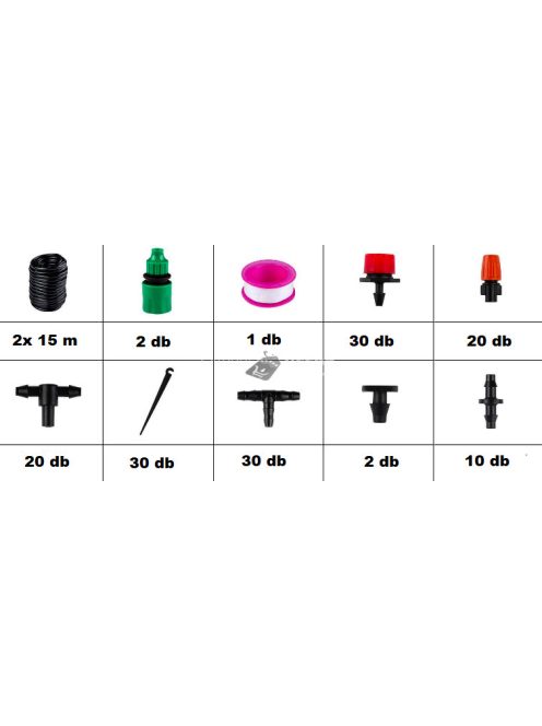 147 db-os Csepegtető és öntöző rendszer