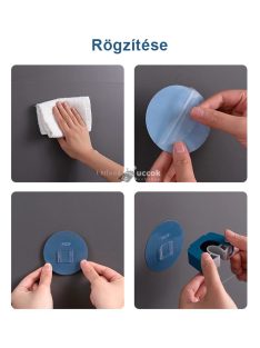 Felmosó tartó, mop nyéltartó - Fehér