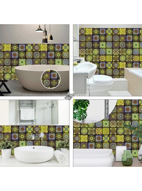 (5 féle minta) Csempefólia, öntapadós matrica (5) (Mennyiségi kedvezmény!)