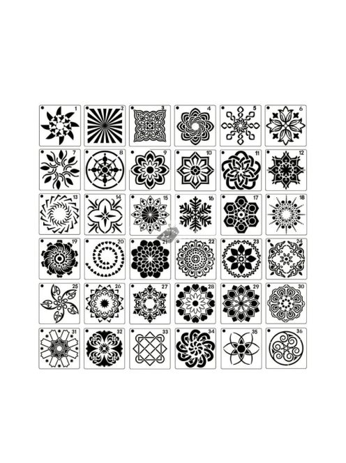Stencil - Mandala mintás festősablon