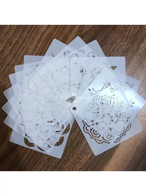 Mandala stencil, rajzsablon 36 db