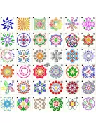Mandala stencil, rajzsablon 36 db