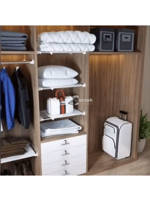 Állítható méretű multifunkciós szekrény polc