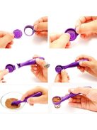 Kávé és palacsinta díszítő kanál - 16 db dekorációs mintával