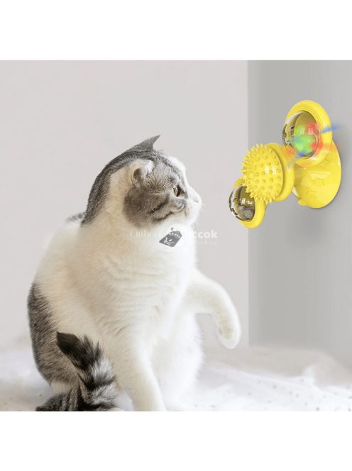 Szélmalom macskajáték cica fésűvel