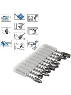 Profilmaró fúrófej készlet fémhez (10 db)