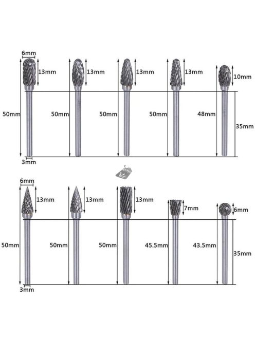 Profilmaró fúrófej készlet fémhez (10 db)