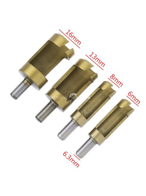 Titán bevonatú dugófúró, köldökcsap fúró szett (4db)