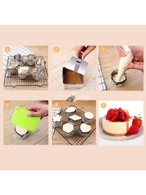 Rozsdamentes acél sütemény (Mousse) forma