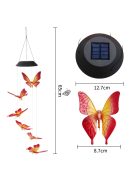 Világító pillangós szélcsengő (napelemes)