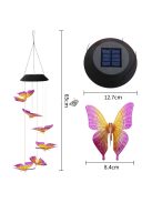 Világító pillangós szélcsengő (napelemes)