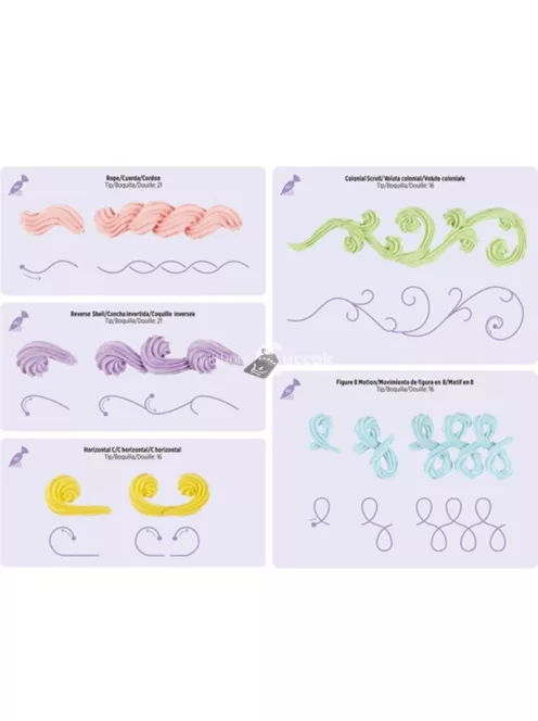 Tortadíszítő gyakorlólapok (12 db)