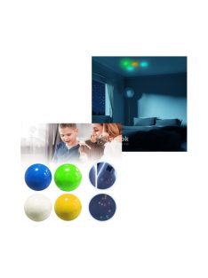 4db Fluoreszkáló ragadós fallabda