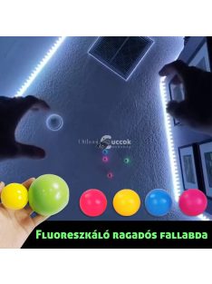 4db Fluoreszkáló ragadós fallabda