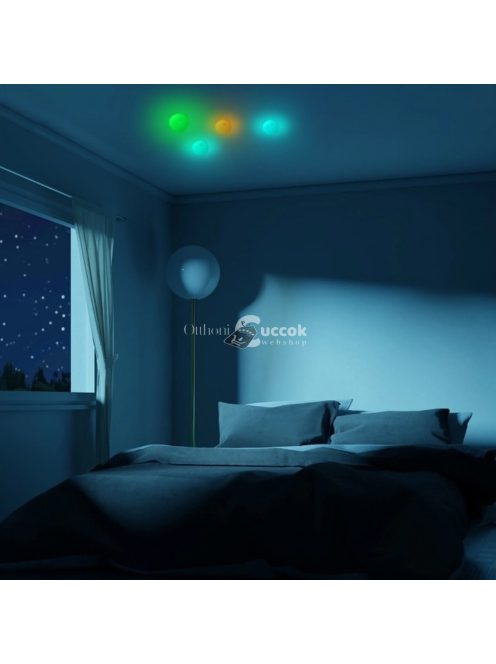 4db Fluoreszkáló ragadós fallabda