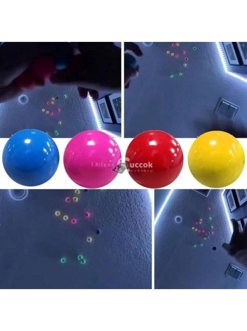 4db Fluoreszkáló ragadós fallabda