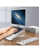 Állítható alumínium laptop állvány - Fehér