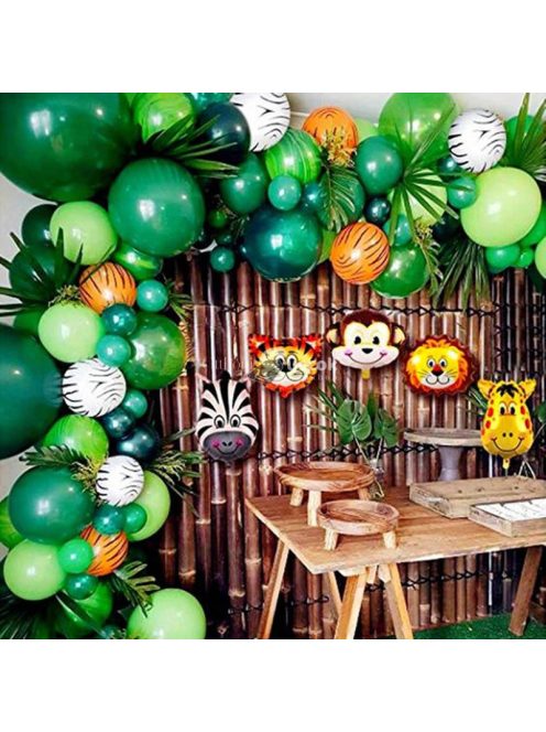 Dzsungel party lufi szett (109 darabos)
