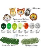 Dzsungel party lufi szett (109 darabos)