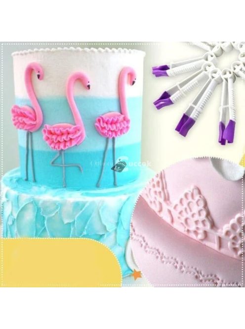 Tortaformázó készlet, Fondant formázó csipesz készlet (10 db)