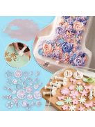 Tortadíszítő készlet, Tortadísz fondant forma (33 db)