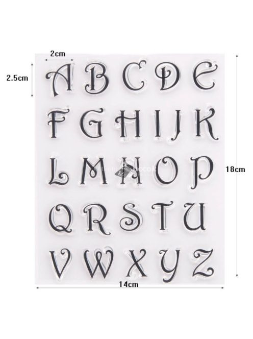 Szilikon ABC-s torta-desszert díszítő forma - 8. minta