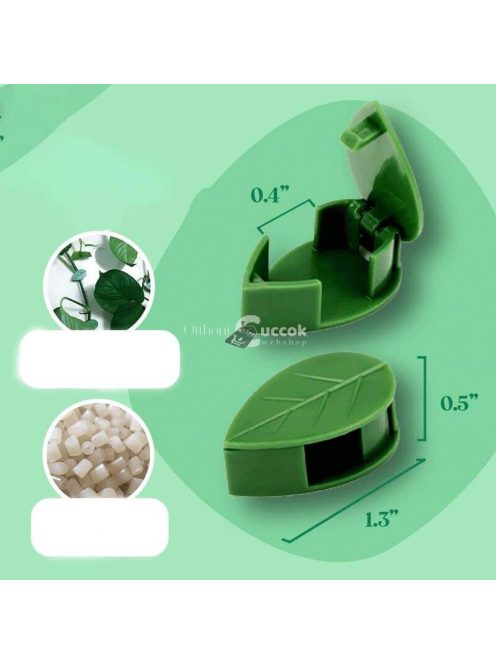 Levél formás mászó növény rögzítő öntapadós csat (10 db)