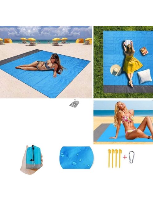 Összehajtható, vízálló strandszőnyeg, piknik takaró