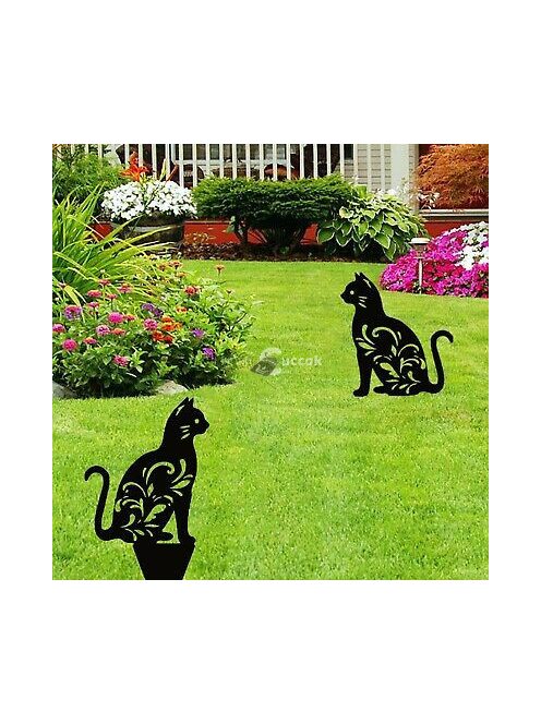 Macskás kerti dekoráció