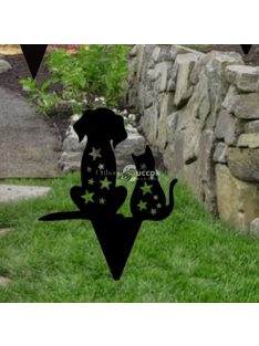 Macskás kerti dekoráció