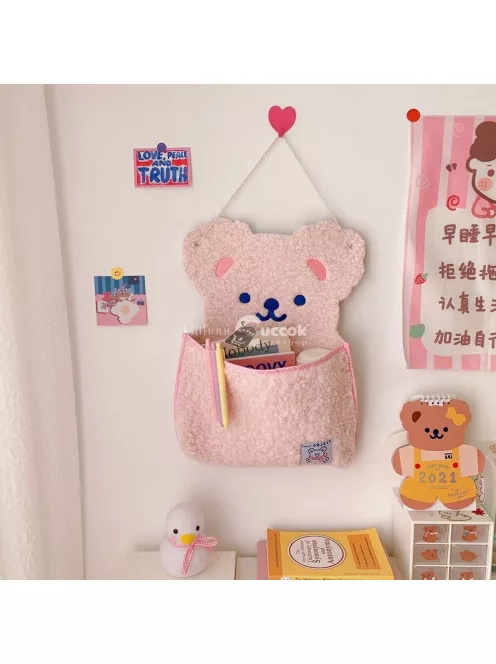 Aranyos maci falra szerelhető tároló