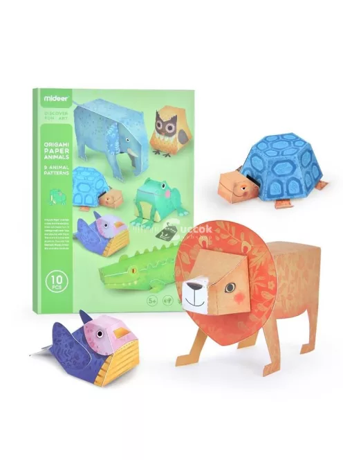 Origami játék, 3D Origami papír állatkák (9 db)