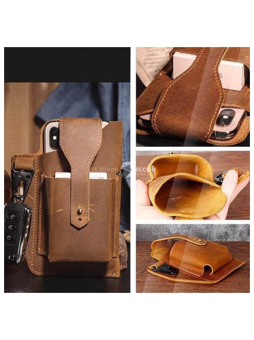 Retro bőr övtáska, férfi táska