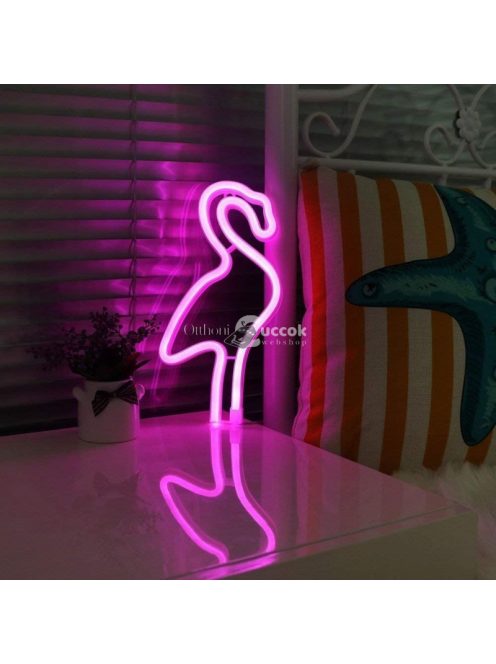 Neon LED fények - Pink Flamingó