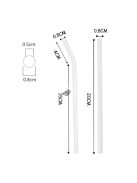 Környezetbarát szívószál, szívószál szett (10 db)