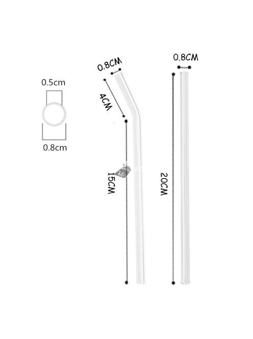Környezetbarát szívószál, szívószál szett (10 db)