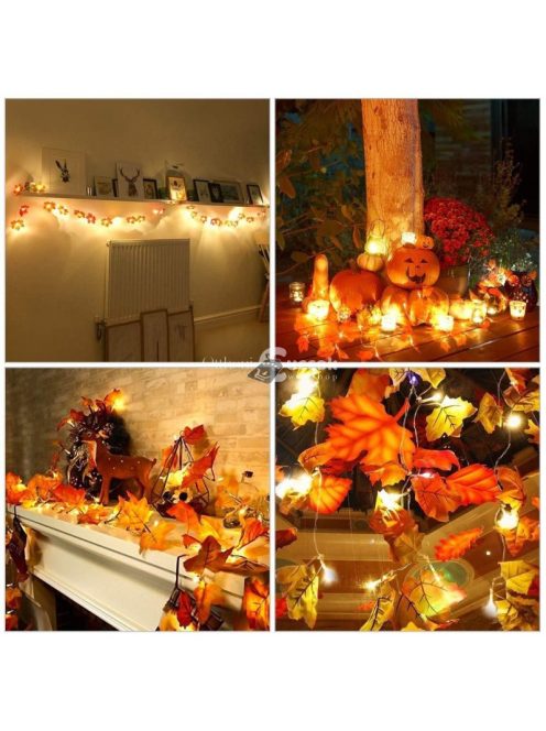 Világító LED -es Falevél Dekoráció