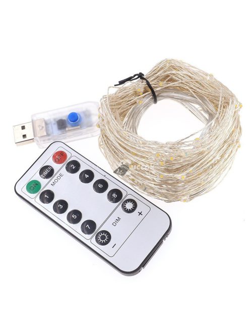 LED fényfüzér, fénydekoráció, USB-s