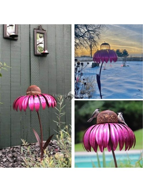 Virág madáretető, kerti dekoráció