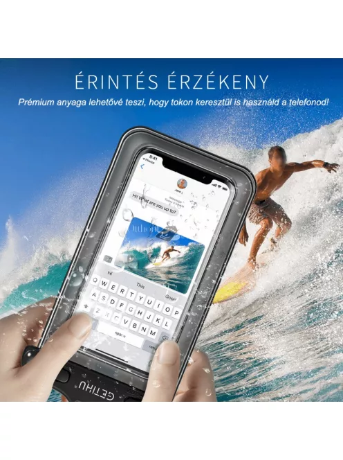 Vízálló telefontok (fekete)