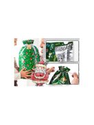 Karácsonyi húzózsinóros ajándéktáska 18 db-os