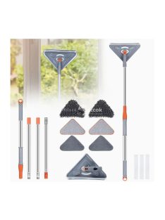   360°-ban forgatható háromszög felmosó, fürdőszobai csempe tisztító, ablakmosó mop