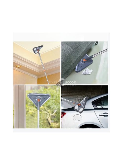360°-ban forgatható háromszög felmosó, fürdőszobai csempe tisztító, ablakmosó mop