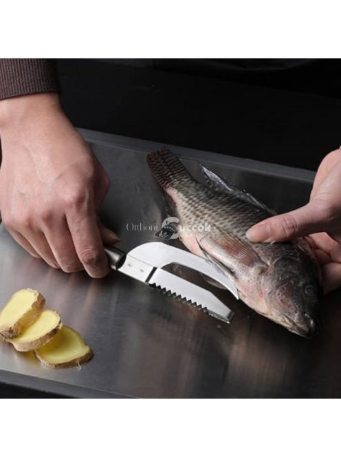 Halpikkely pucoló és halszeletelő kés