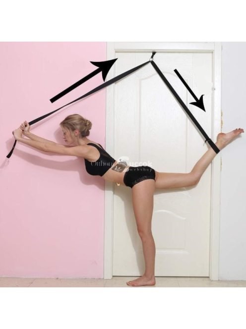 Ajtóra rögzíthető, hajlékonyság növelő, nyújtó edzőheveder